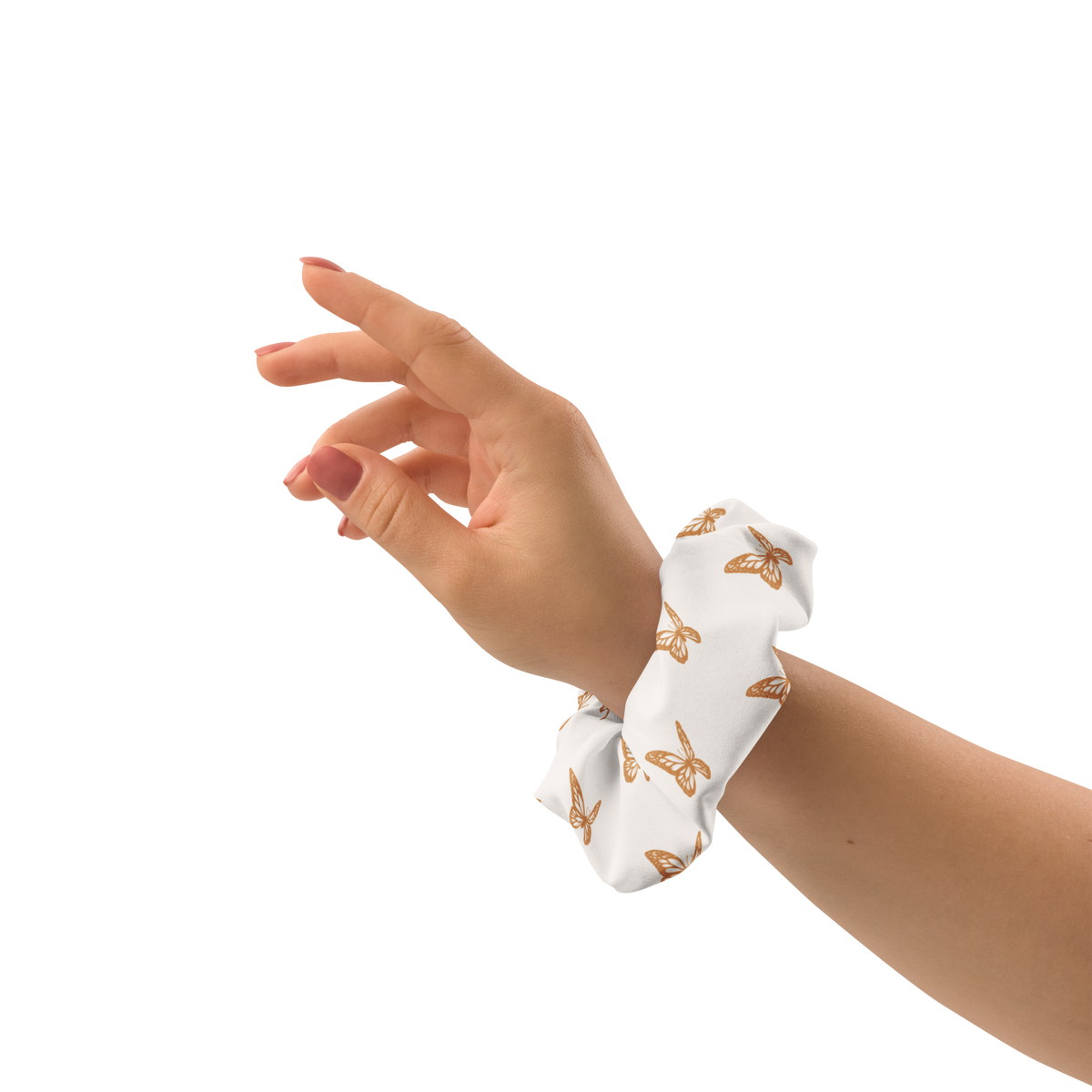 Women's Conference White and Gold Scrunchie