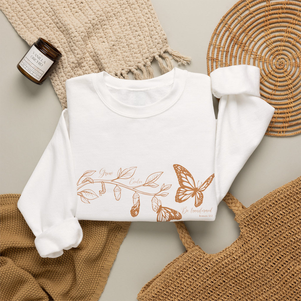 Women's Conference "Be Transformed" Crewneck | White & Gold