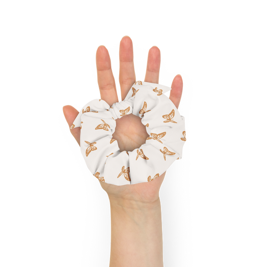 Women's Conference White and Gold Scrunchie